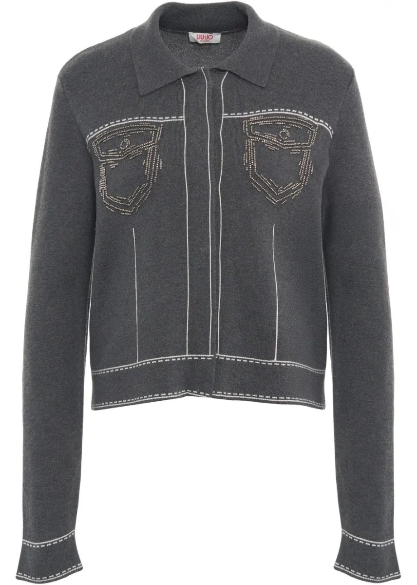 Cardigane Cardigan with rhinestone applications - Img 2