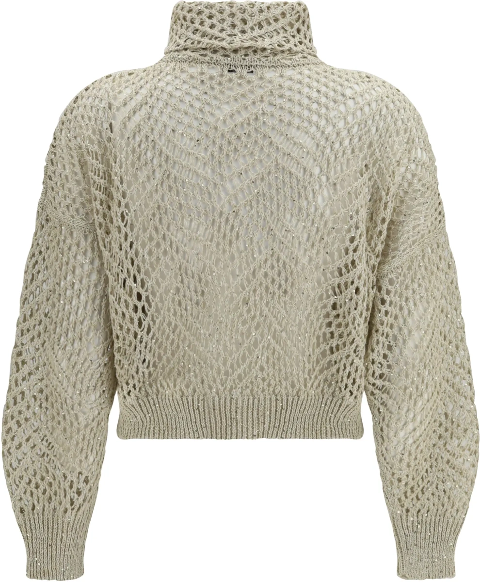 Cardigane Open-knit Zip-up Cardigan - Img 2