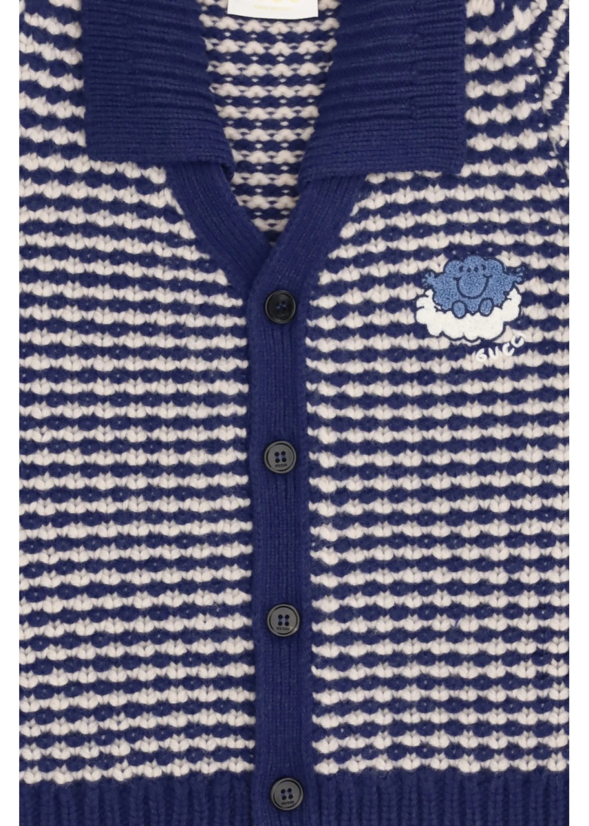Cardigane Striped wool Cardigan with Mr. Happy for Boy - Img 3
