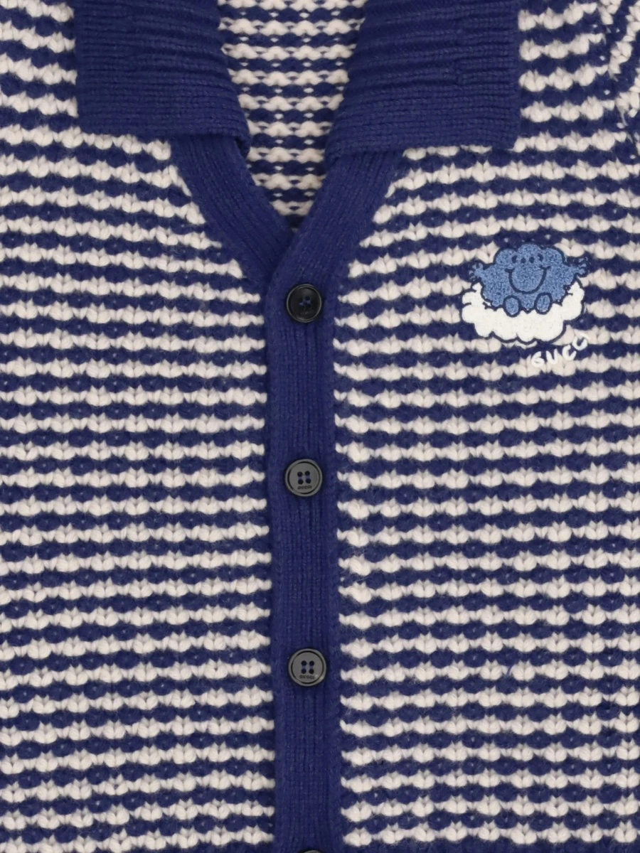 Cardigane Striped wool Cardigan with Mr. Happy for Boy - Img 5