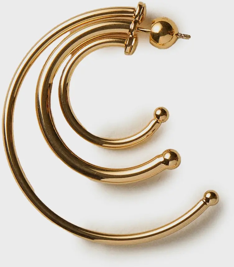 Cercei Pierced Solar Hoops Earrings Small - Img 3