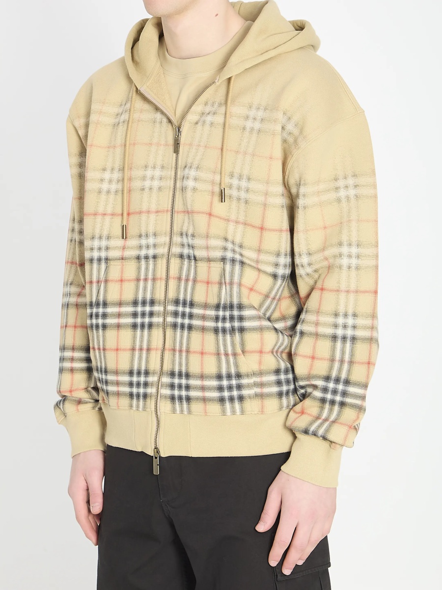 Check Fade Cotton Hoodie - Img 2