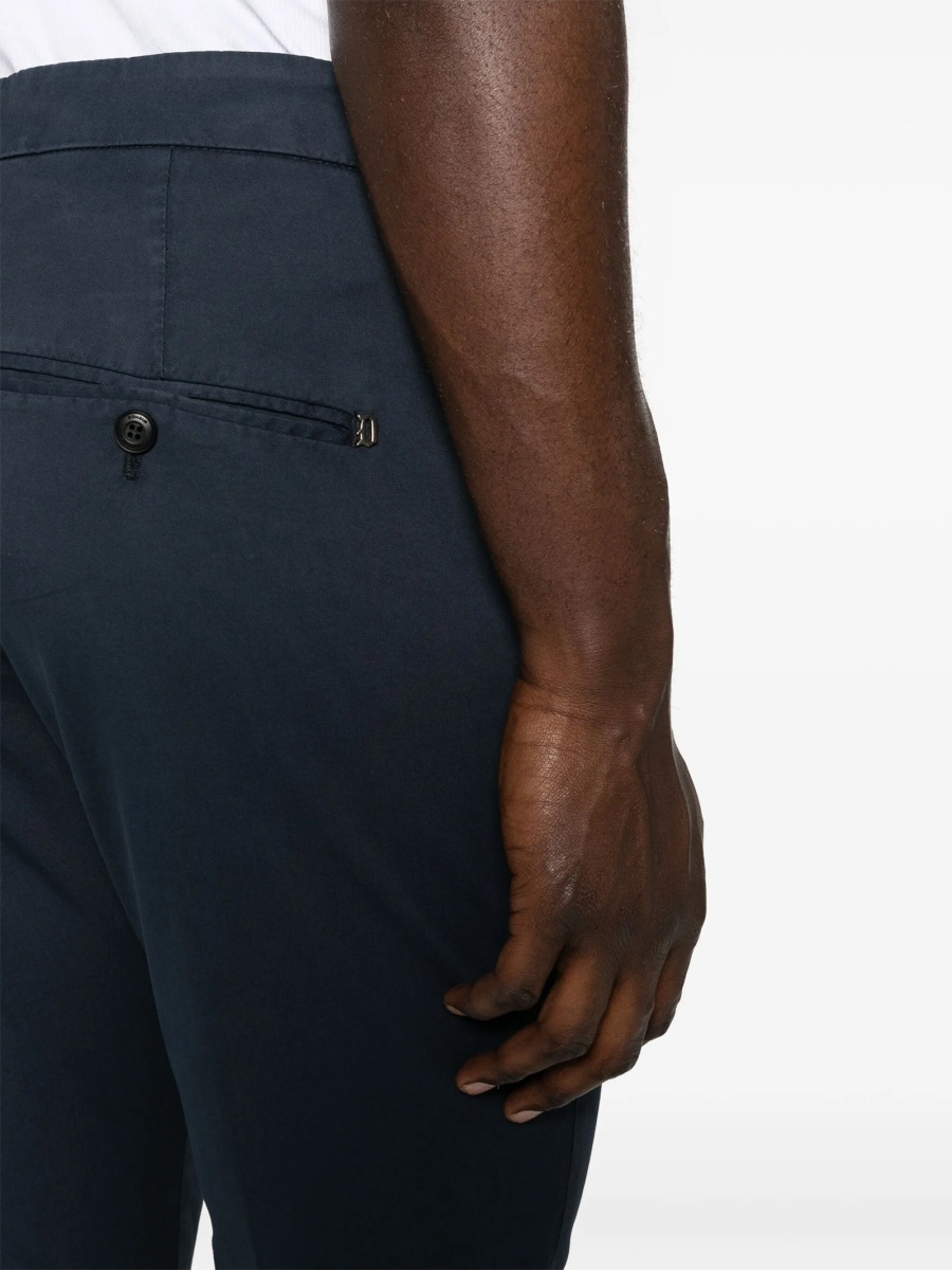 Chinos Dondup albastri din bumbac si spandex/elastan - Img 5