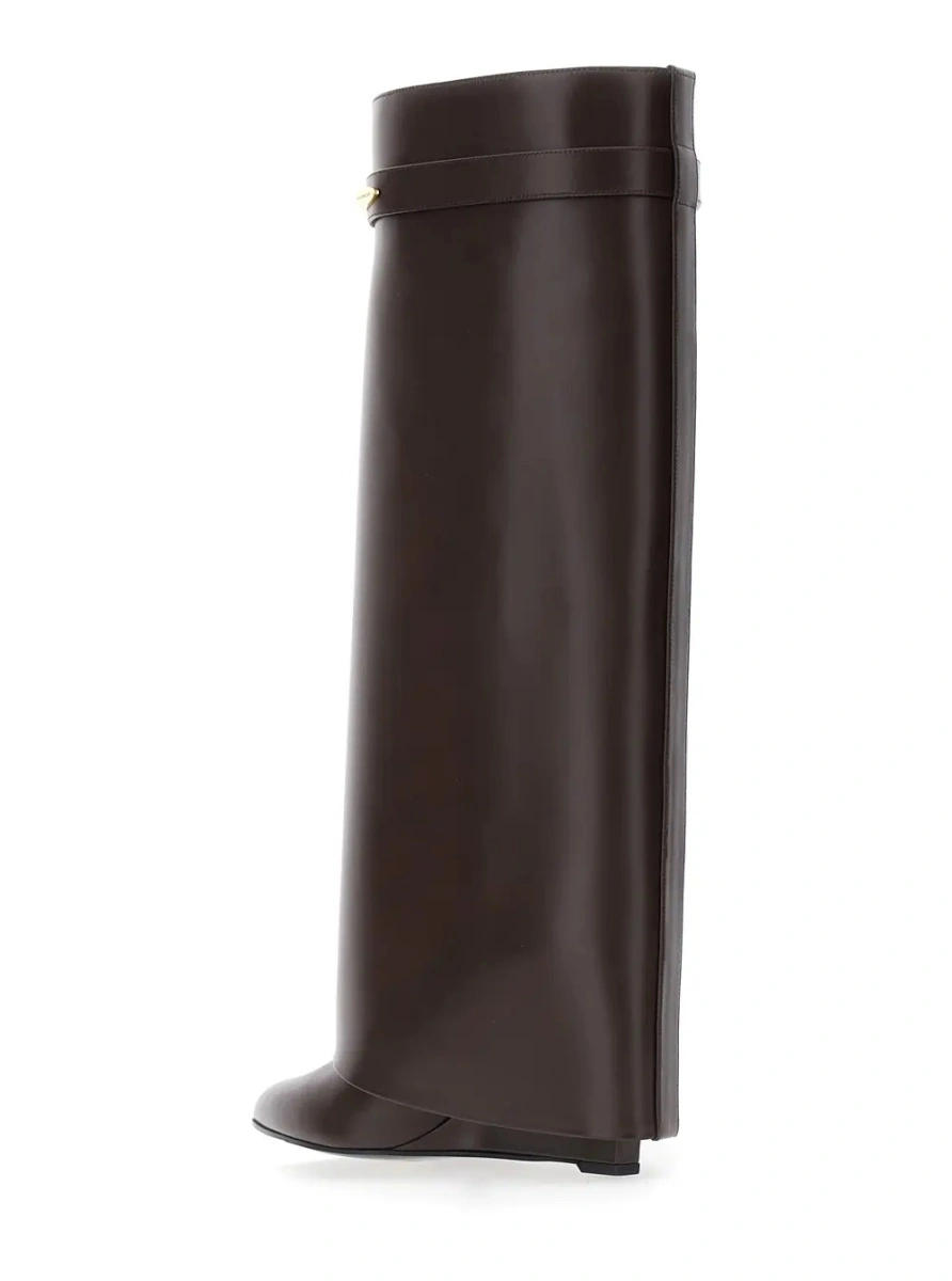 Cizme Givenchy maro din piele - Img 3