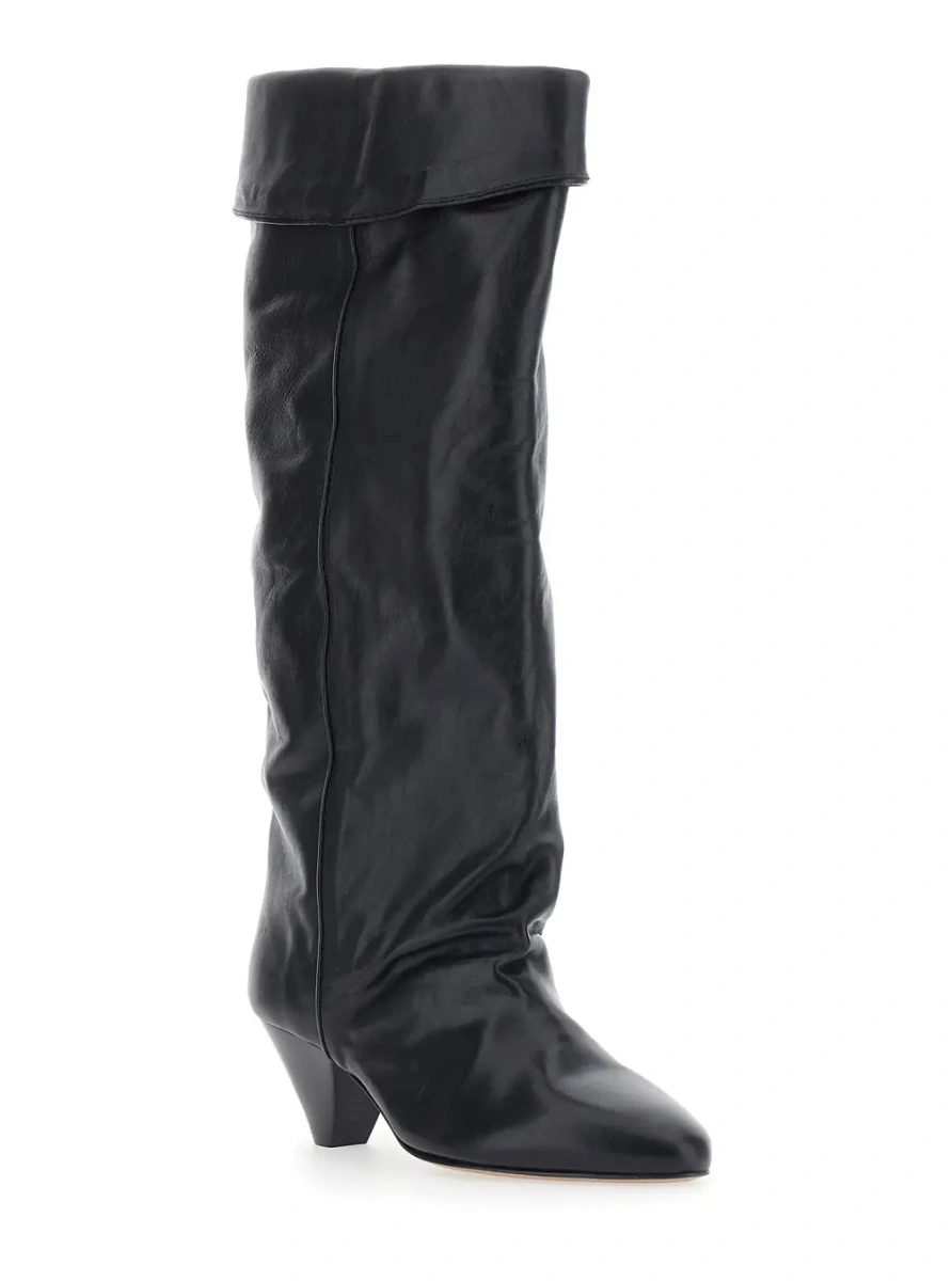 Cizme Isabel Marant negre din piele - Img 2