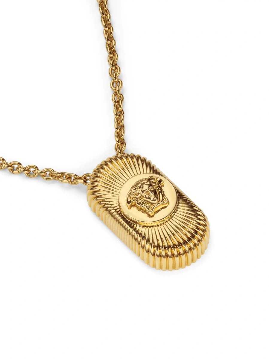 Colier Versace 'Medusa' auriu din alama - Img 5