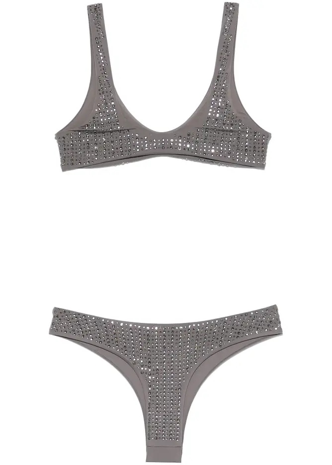 Costum de baie Crystal-embellished Lycra bikini - Img 2