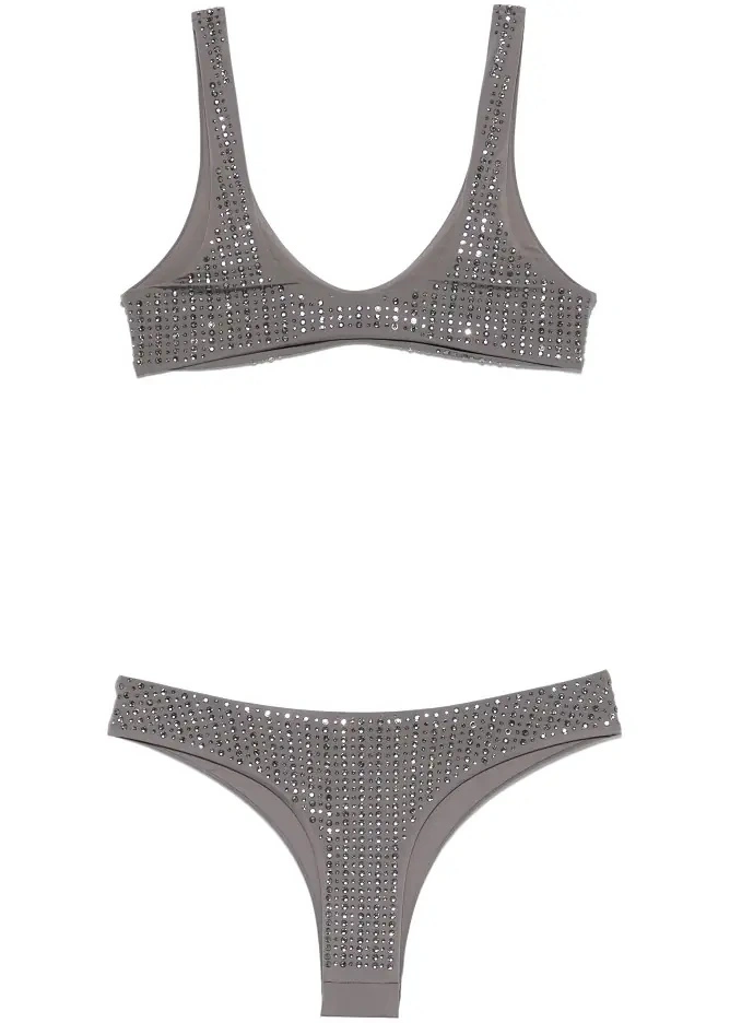 Costum de baie Crystal-embellished Lycra bikini - Img 2