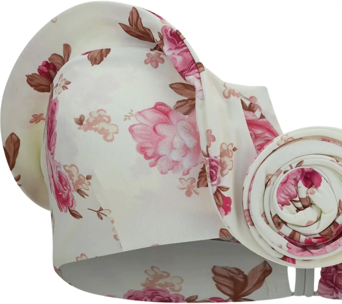 Costume Sculptural floral-print bandeau Swim Top - Img 4