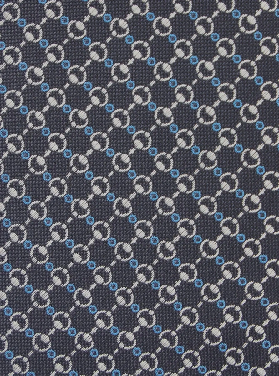 Cravata Gucci gri din matase - Img 3