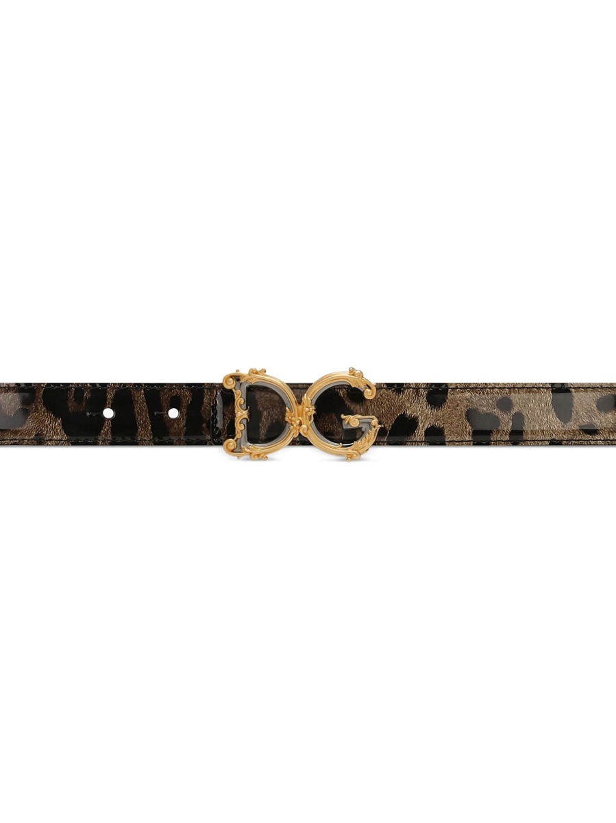 Curea Dolce &amp; Gabbana Leopard maro din piele - Img 3