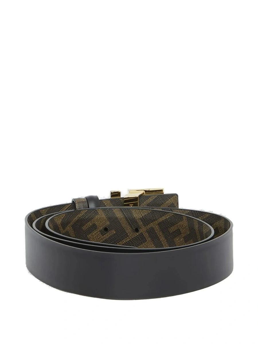 Curea Fendi neagra din piele - Img 5