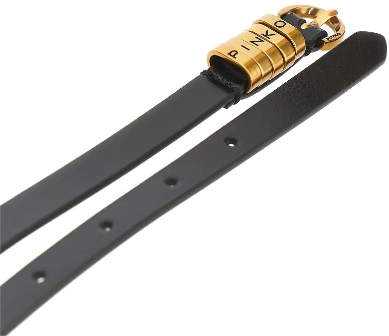 Curea Leather belt with lettering logo loops - Img 2