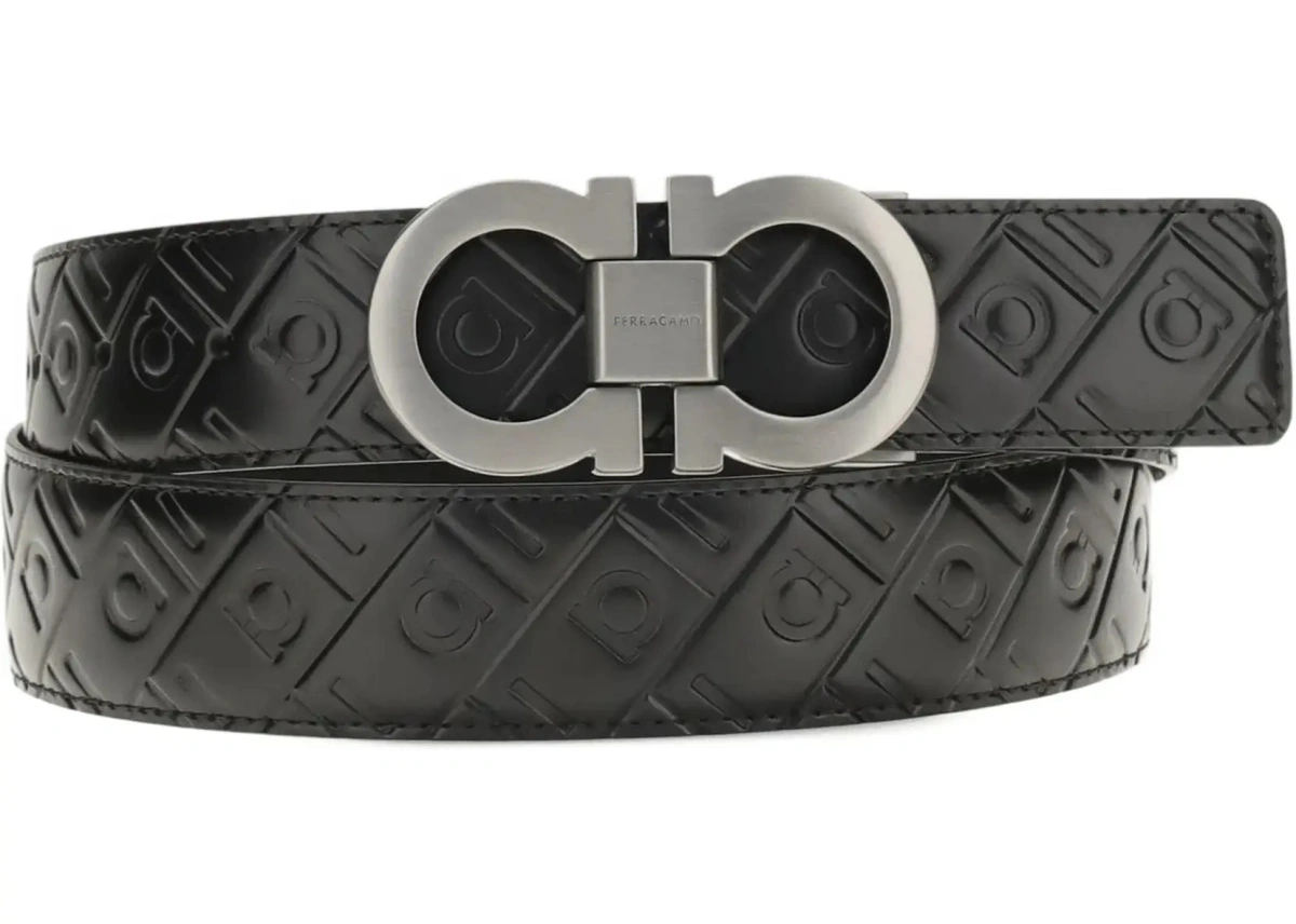 Curea Reversible leather Gancini Belt - Img 3