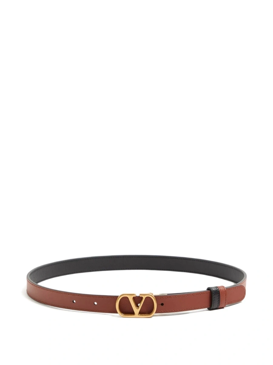 Curea Valentino Garavani 'VLogo' neagra din piele - Img 4
