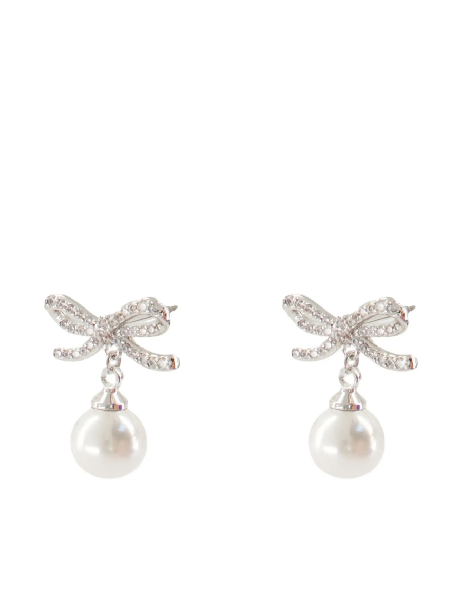 Earrings with bow and pearls - Img 2