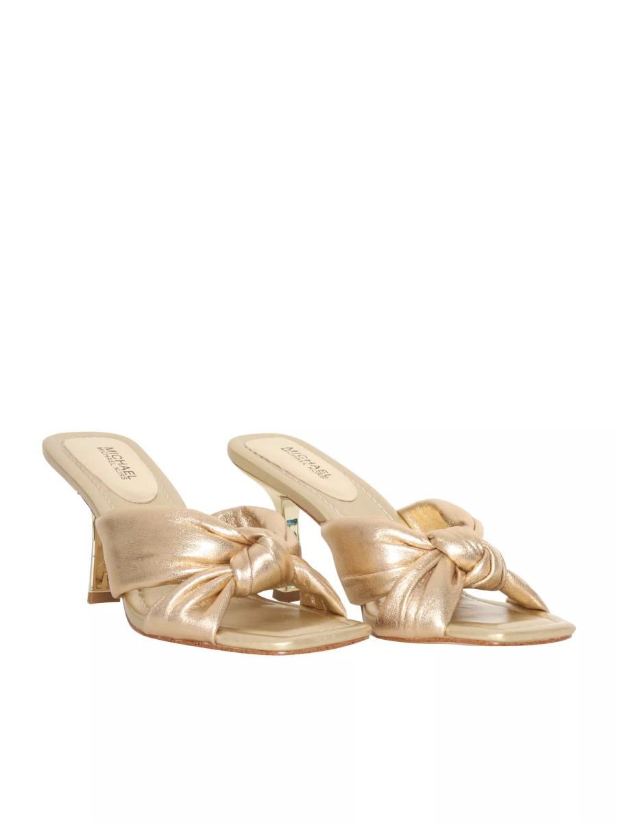 Elena gold leather sandals - Img 2