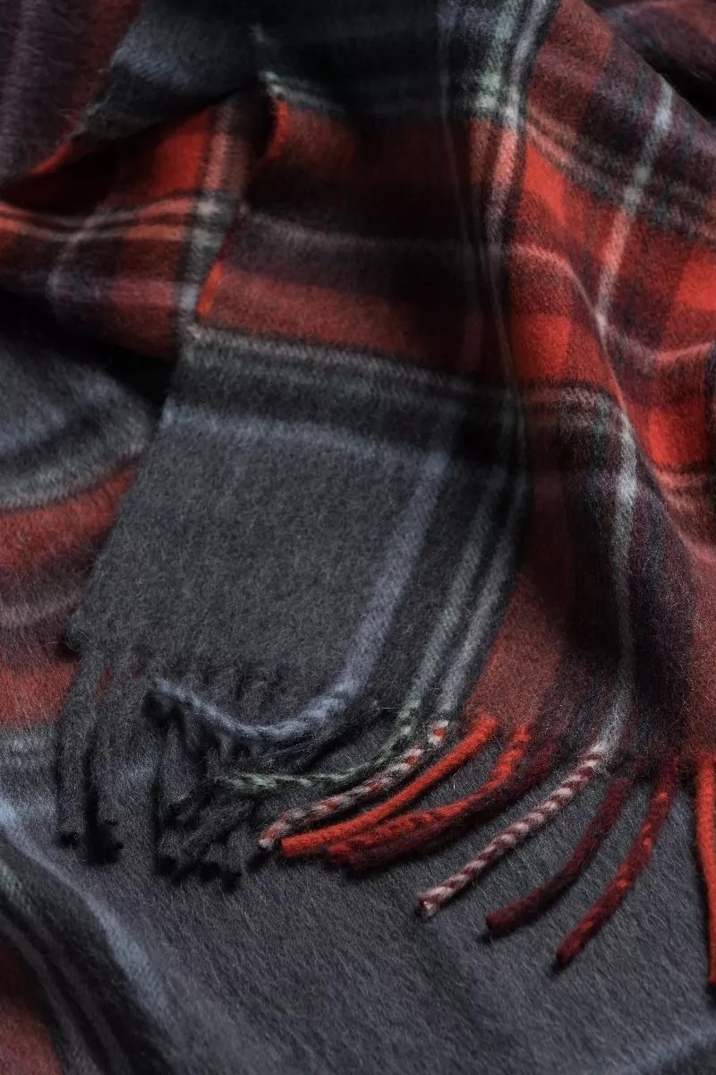 Esarfa Begg Scotland Scarf JURA.STUART DARK GREY RUST - Img 2
