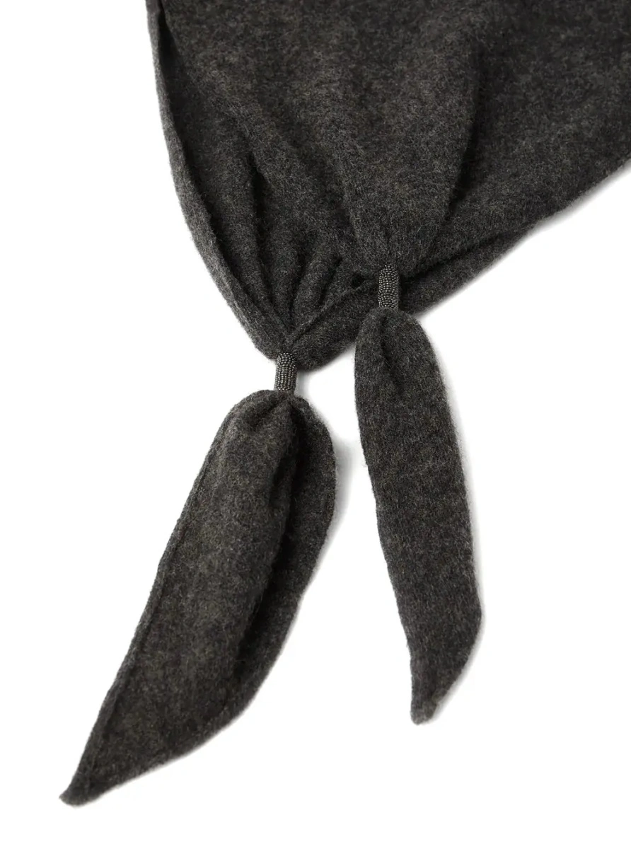 Esarfa Brunello Cucinelli neagra din casmir - Img 3