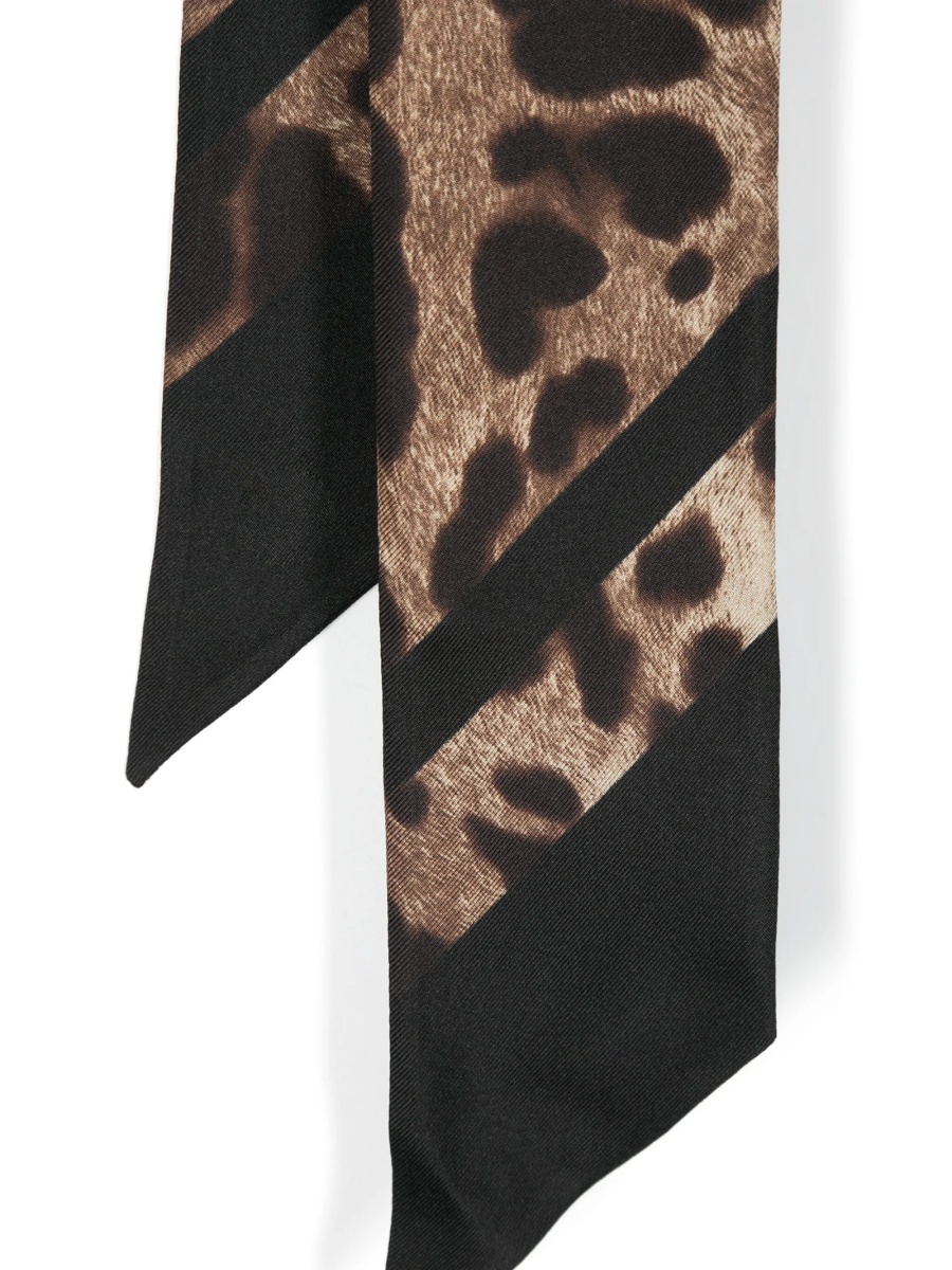 Esarfa Dolce &amp; Gabbana Leopard neagra - Img 2
