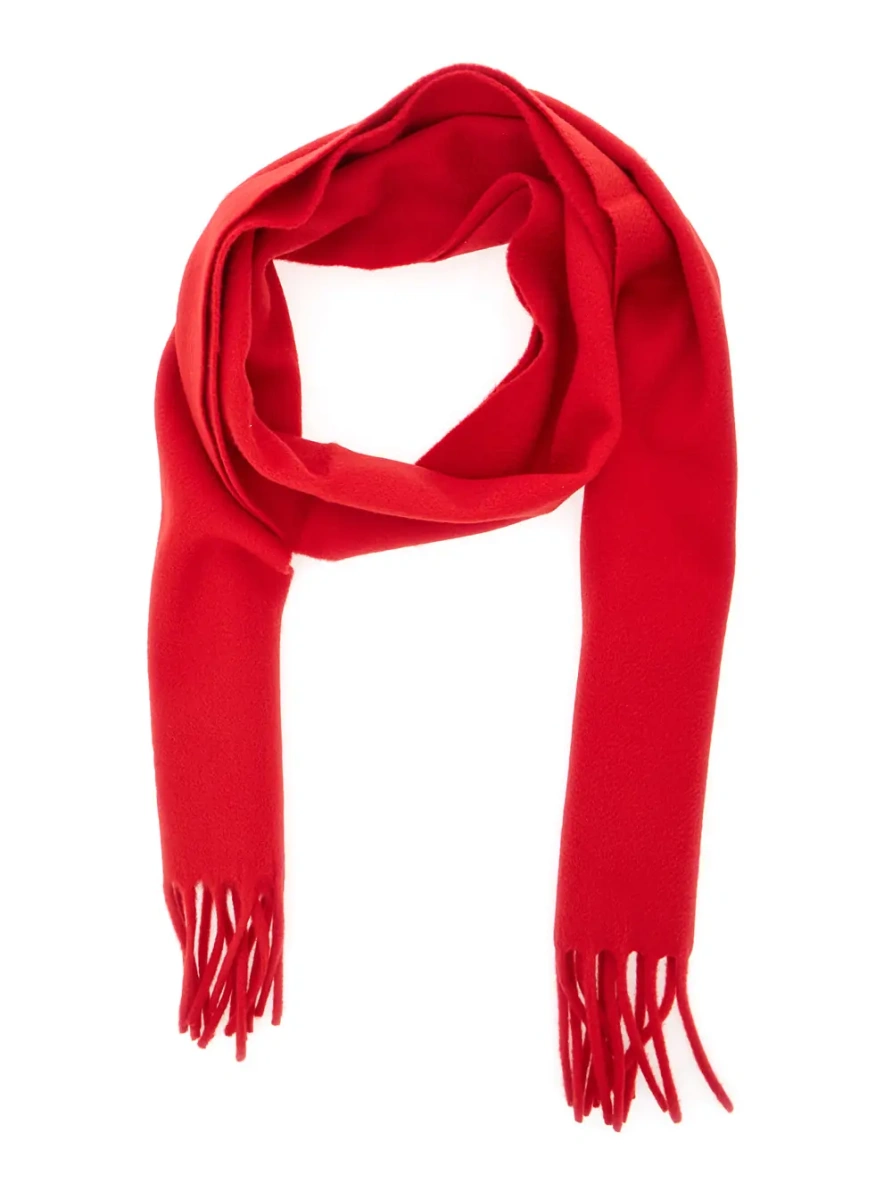 Esarfa THE HORSEBIT SCARF with 100% Virgin Wool red unisex - Img 2