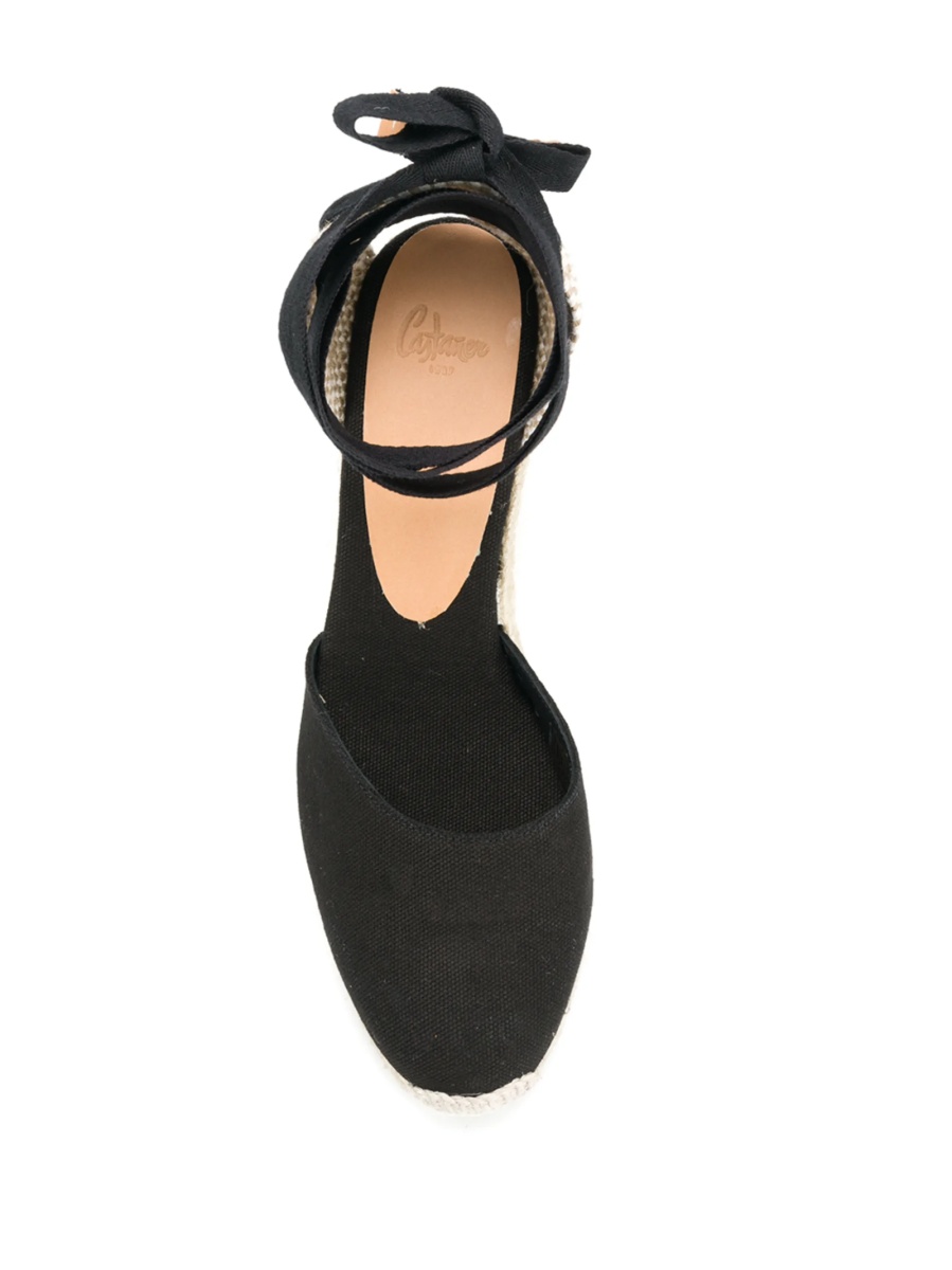 Espadrile CASTAÑER negre din material textil si iuta - Img 4