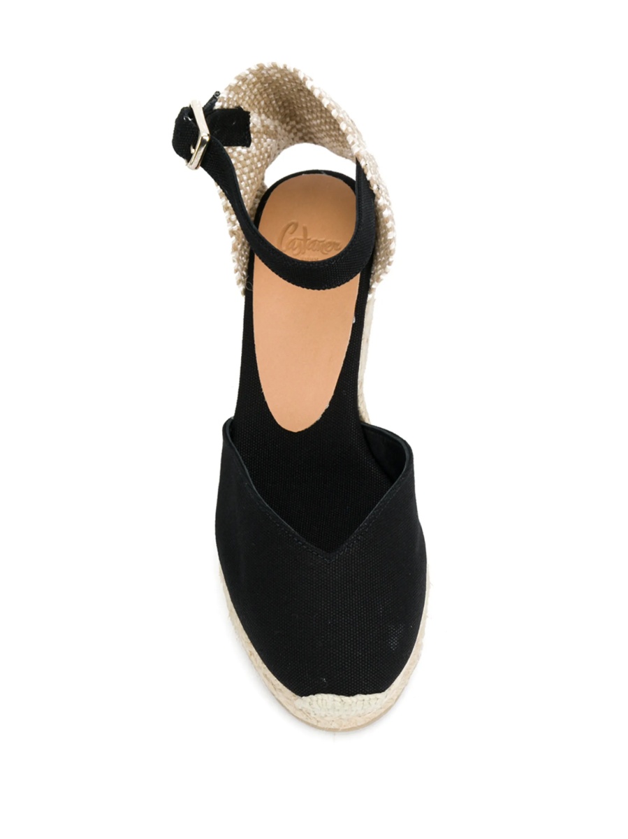 Espadrile CASTAÑER negre din material textil - Img 4