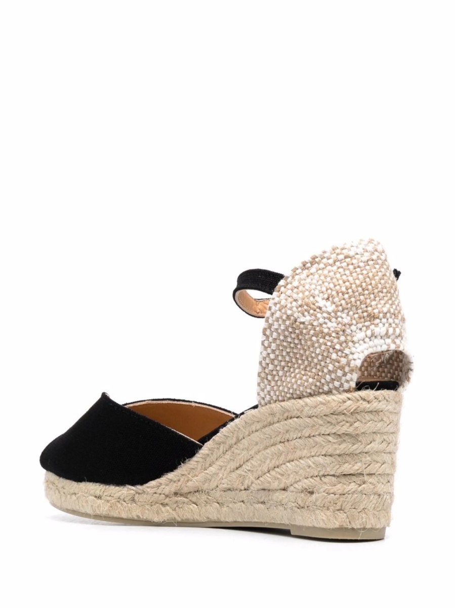 Espadrile CASTAÑER negre din material textil - Img 3