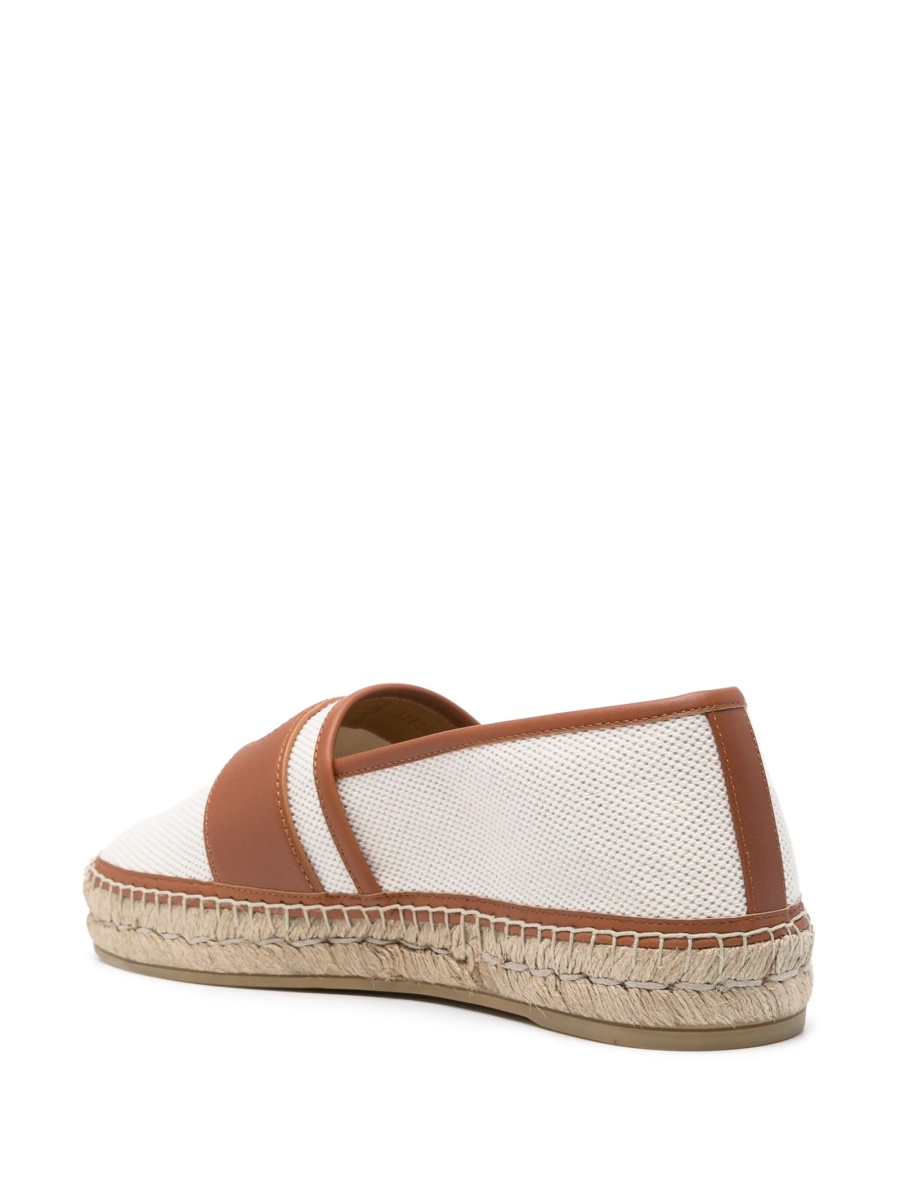 Espadrile Gucci albe din material textil si piele - Img 3
