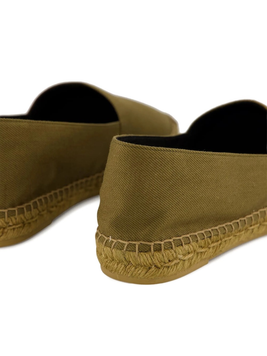 Espadrile Saint Laurent verzi din bumbac - Img 5