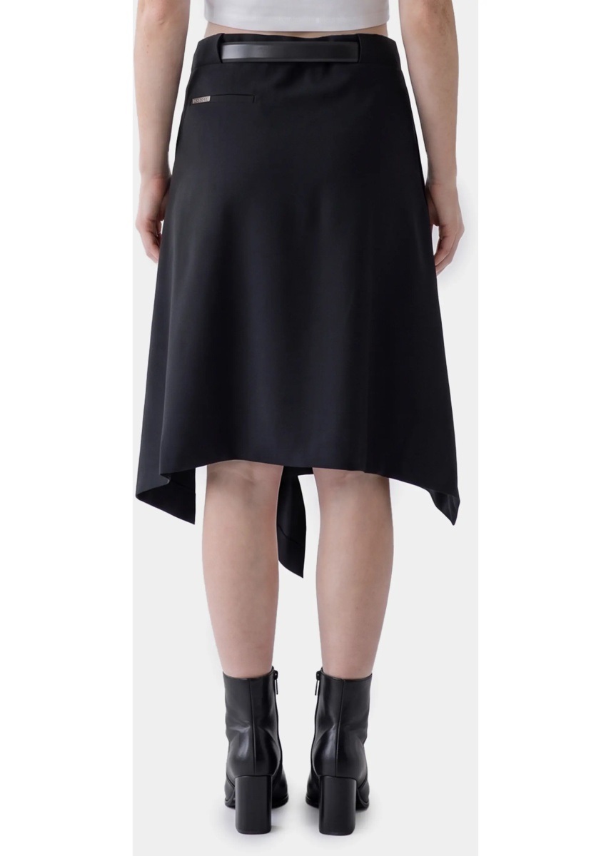 Fusta Asymmetric Midi Skirt With Belt - Img 2