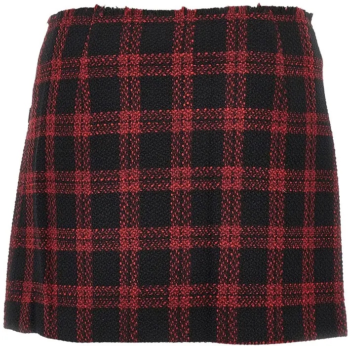Fusta Check tweed mini skirt - Img 3