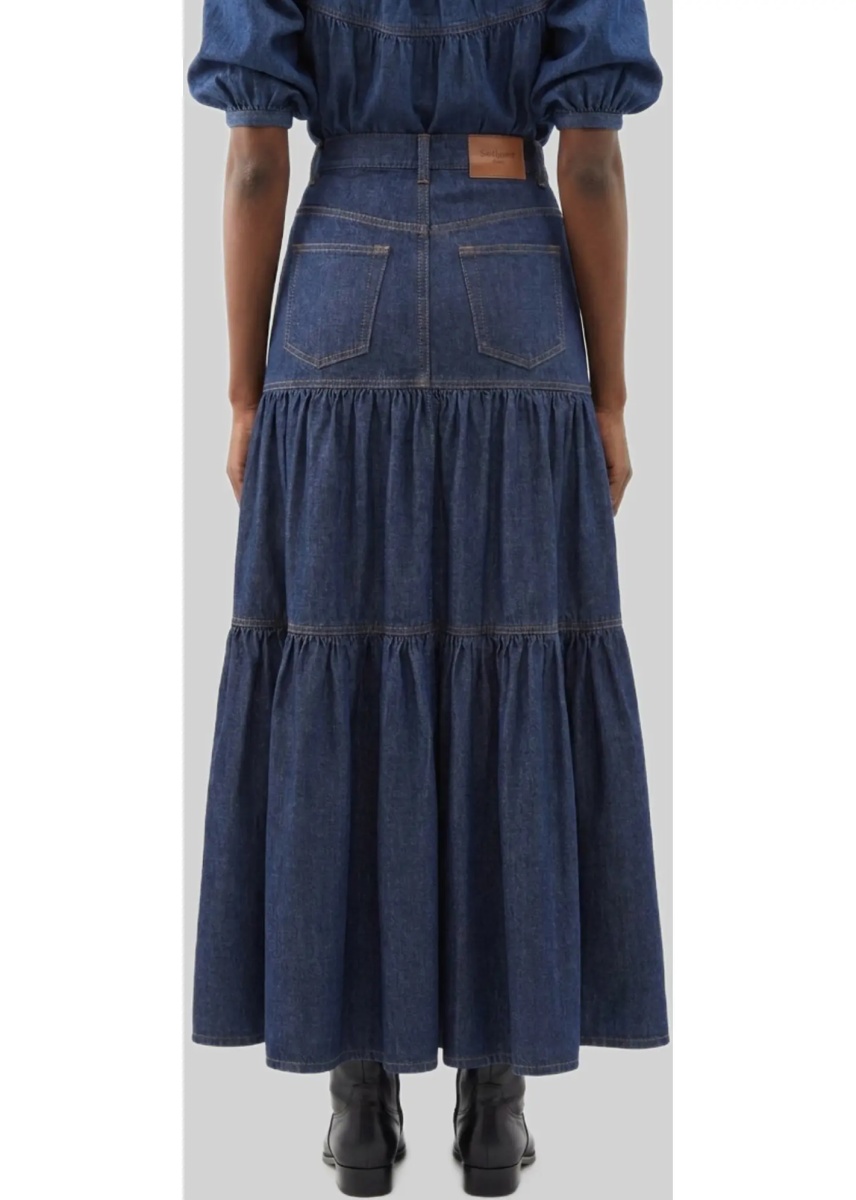 Fusta Country Skirt In Indigo Denim - Img 3