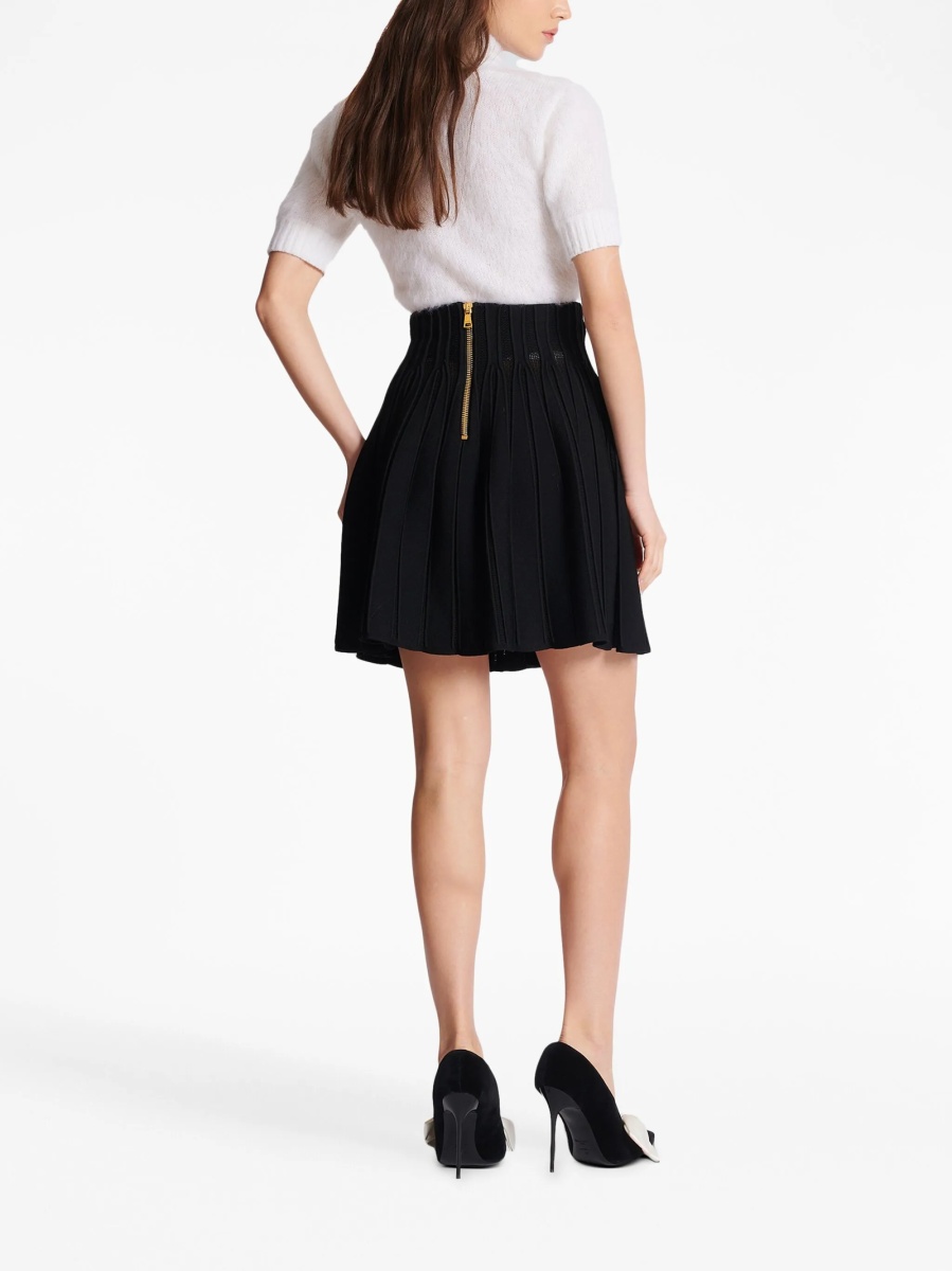 Fusta cu pliuri Balmain neagra - Img 4