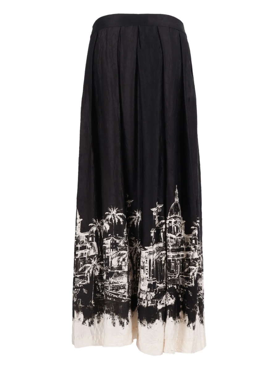 Fusta cu pliuri Shirt A Porter neagra - Img 2