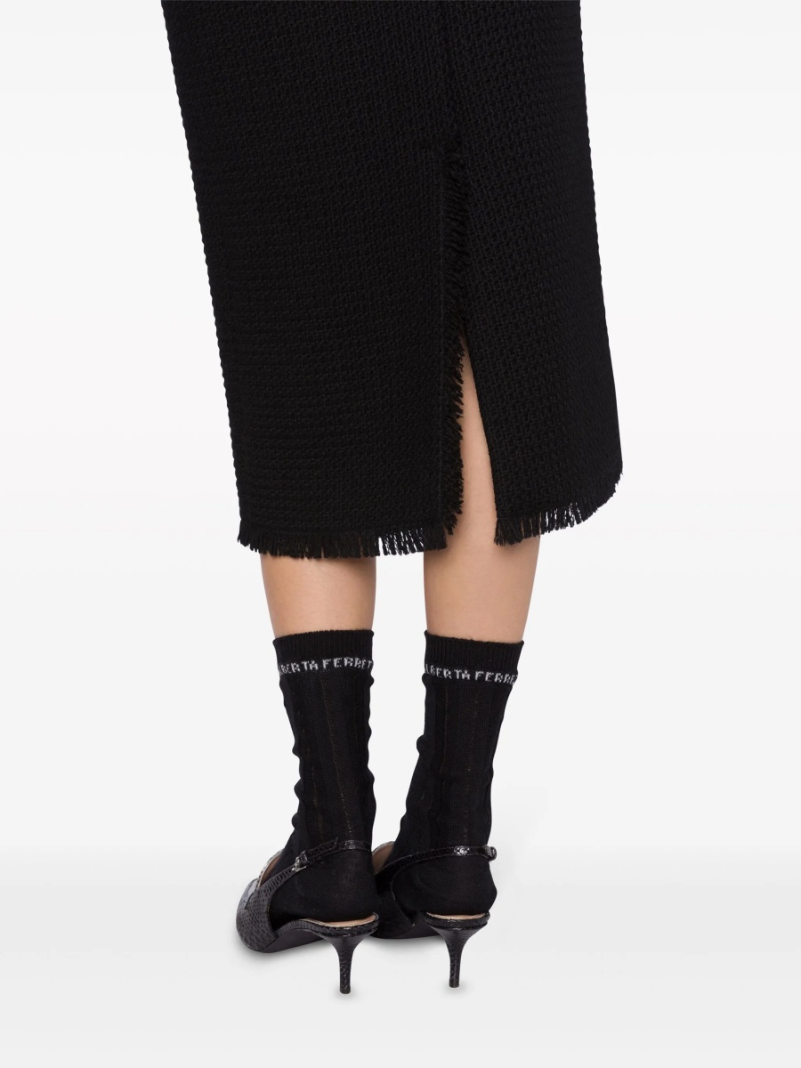 Fusta cu talie inalta Alberta Ferretti neagra - Img 4