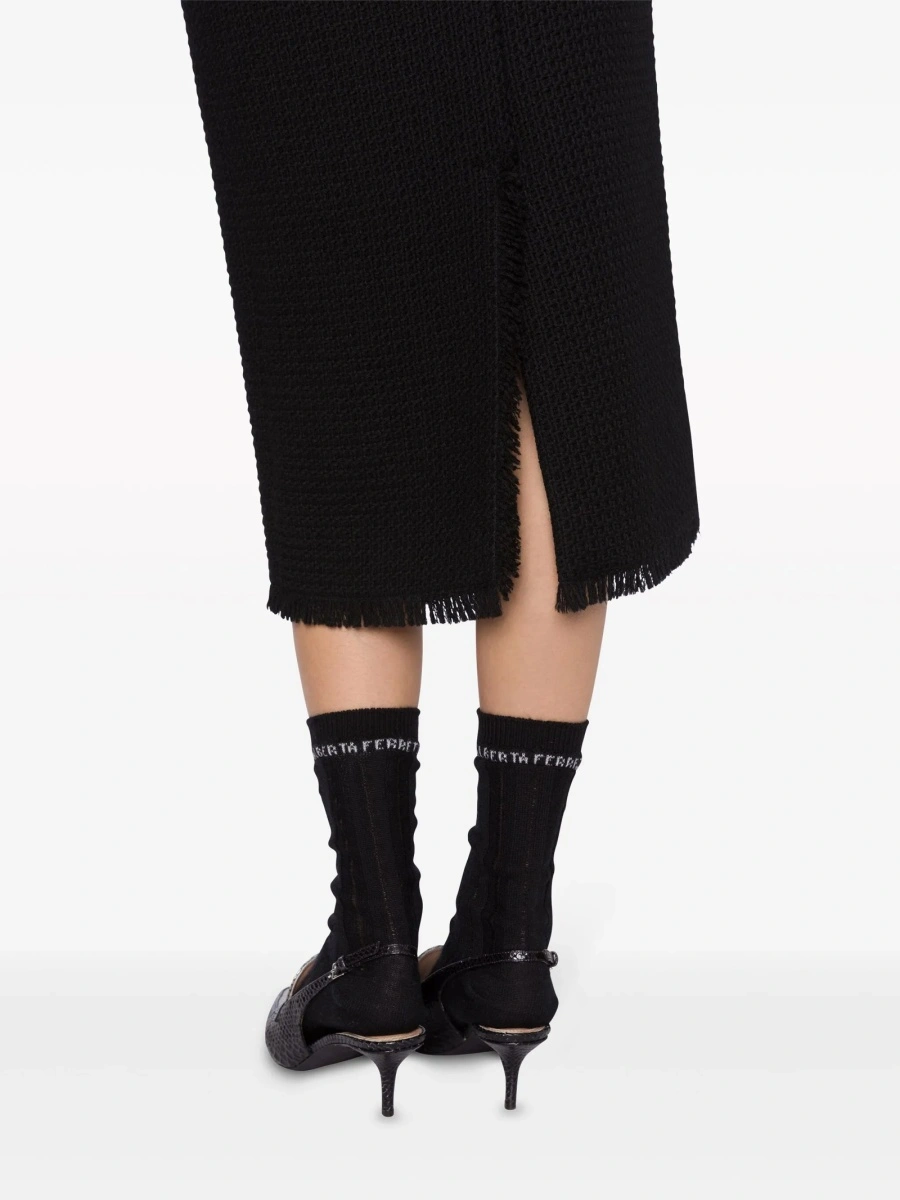 Fusta cu talie inalta Alberta Ferretti neagra - Img 4