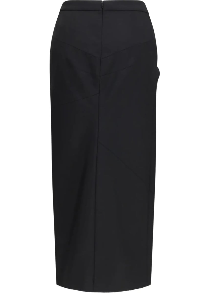Fusta Draped midi Skirt in double-faced wool and mohair - Img 5