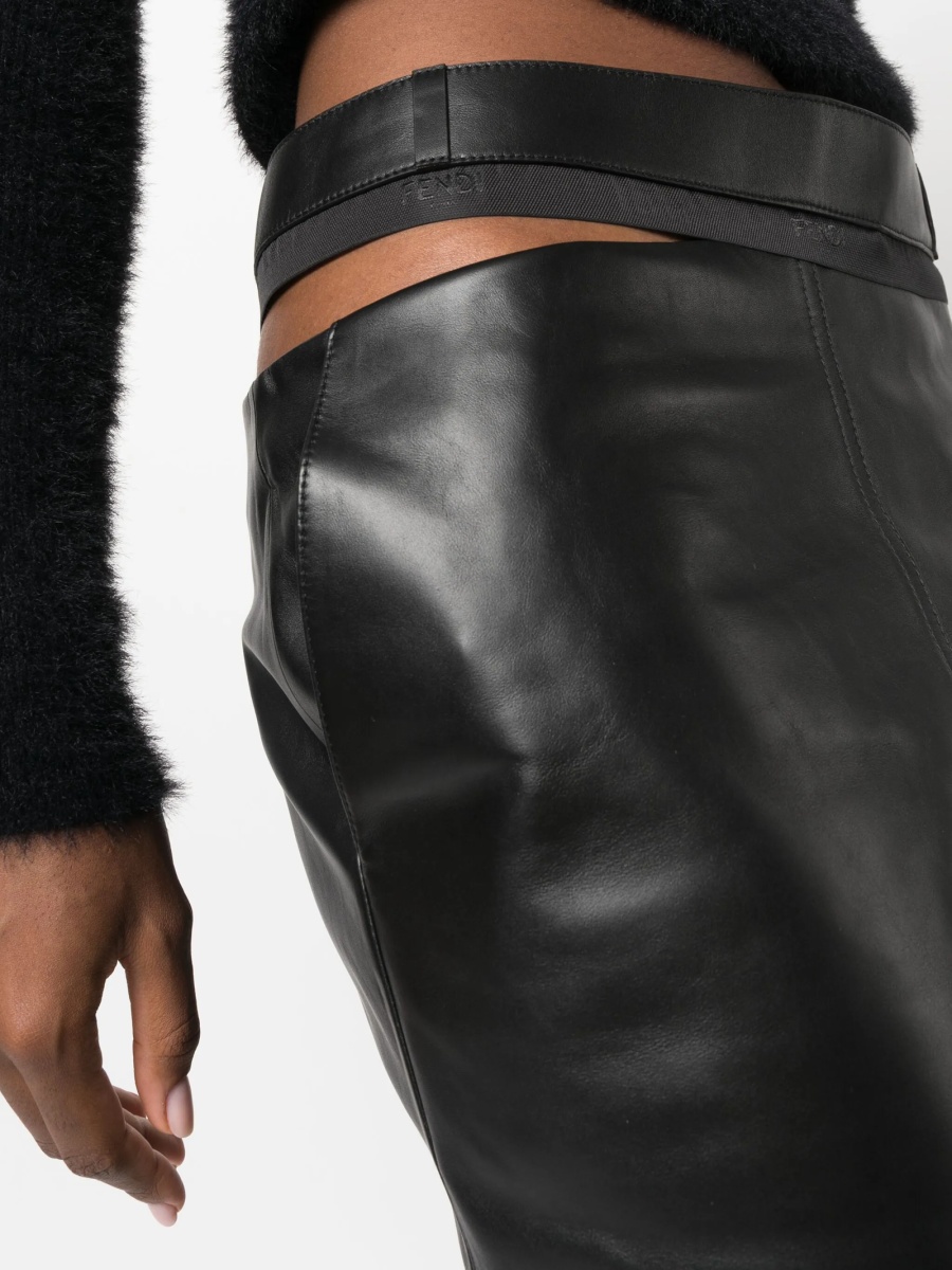 Fusta drepte Fendi neagra - Img 5