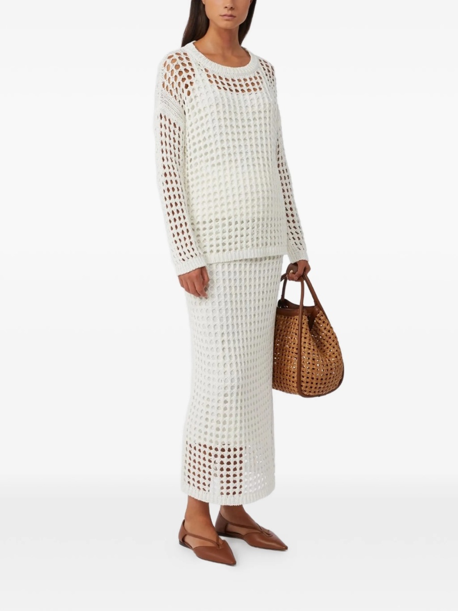 Fusta drepte Max Mara alba - Img 2