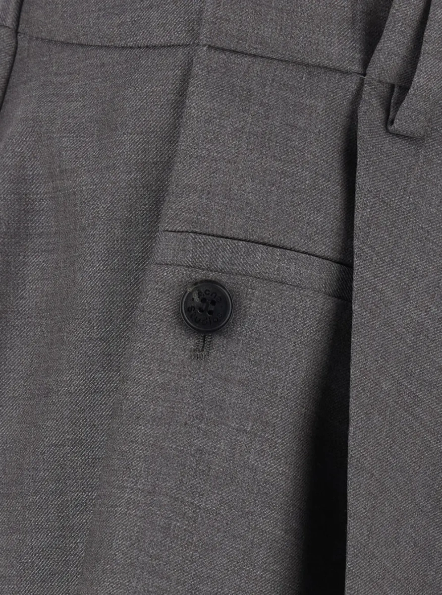 Fusta Gray Skirt with Tech Fabric Details - Img 3