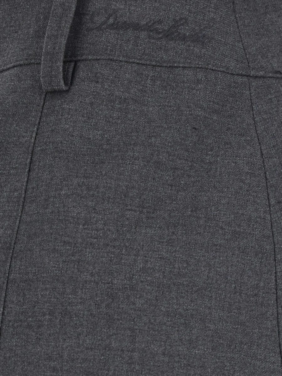 Fusta grey mini skirt with side zip closure and logo lettering on the side in Tech Fabric Women - Img 6