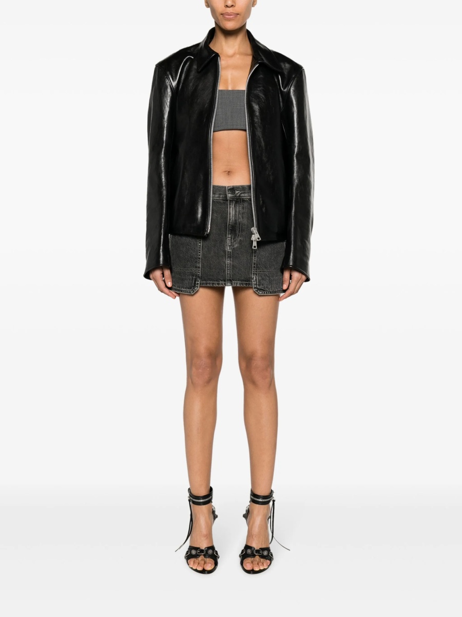 Fusta HELMUT LANG gri din bumbac - Img 2