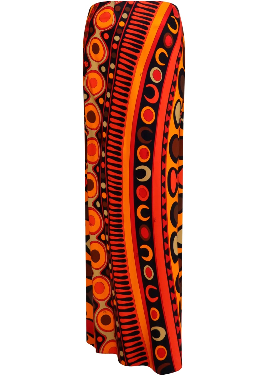 Fusta Satin Skirt with Solei Print - Img 2