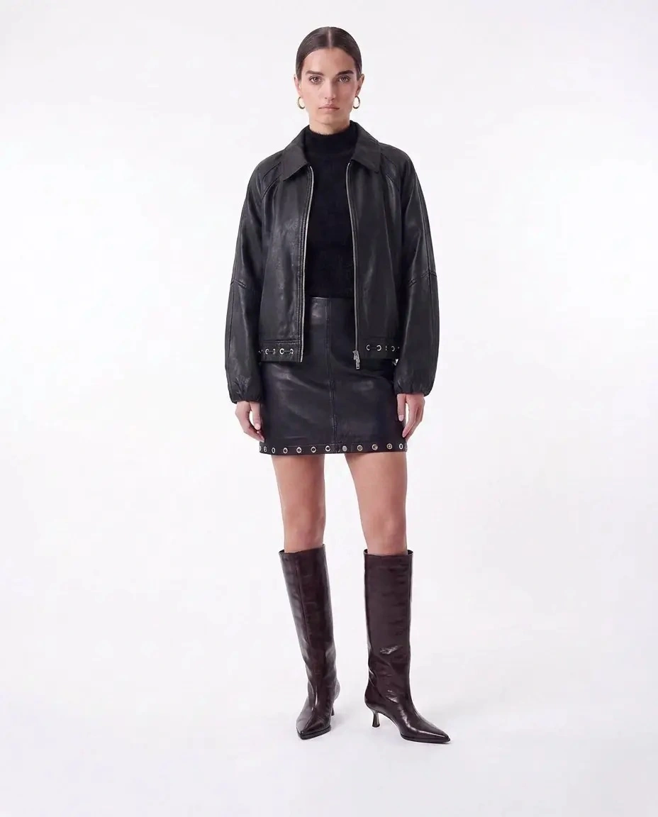 Fusta scurta oval square neagra - Img 3