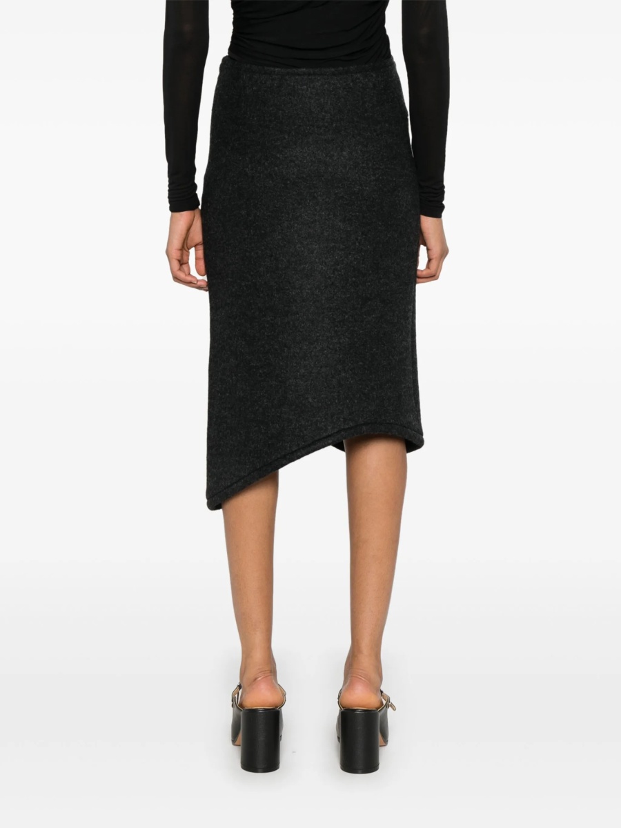 Fusta Victoria Beckham gri din lana - Img 4