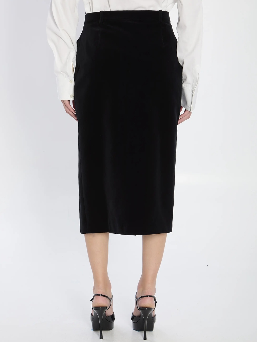 Fusta Wrap Skirt In Velvet - Img 4