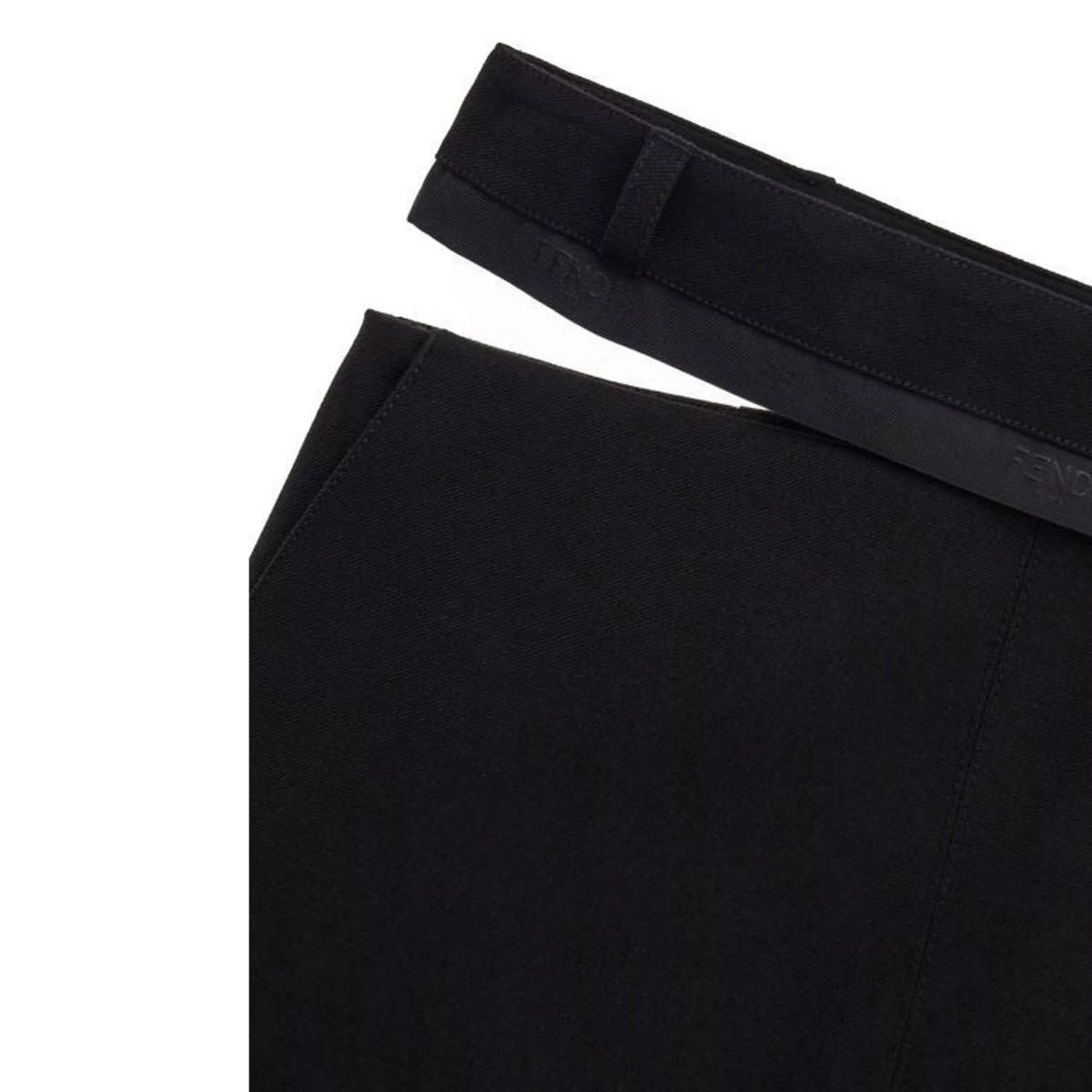 Fuste Fendi Virgin Wool Grain De Poud Skirt - Img 3