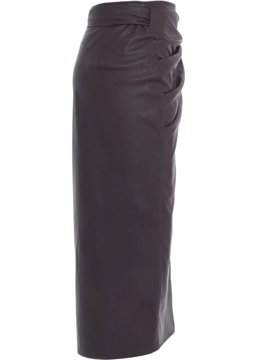 Fuste Midi skirt in leather look - Img 3
