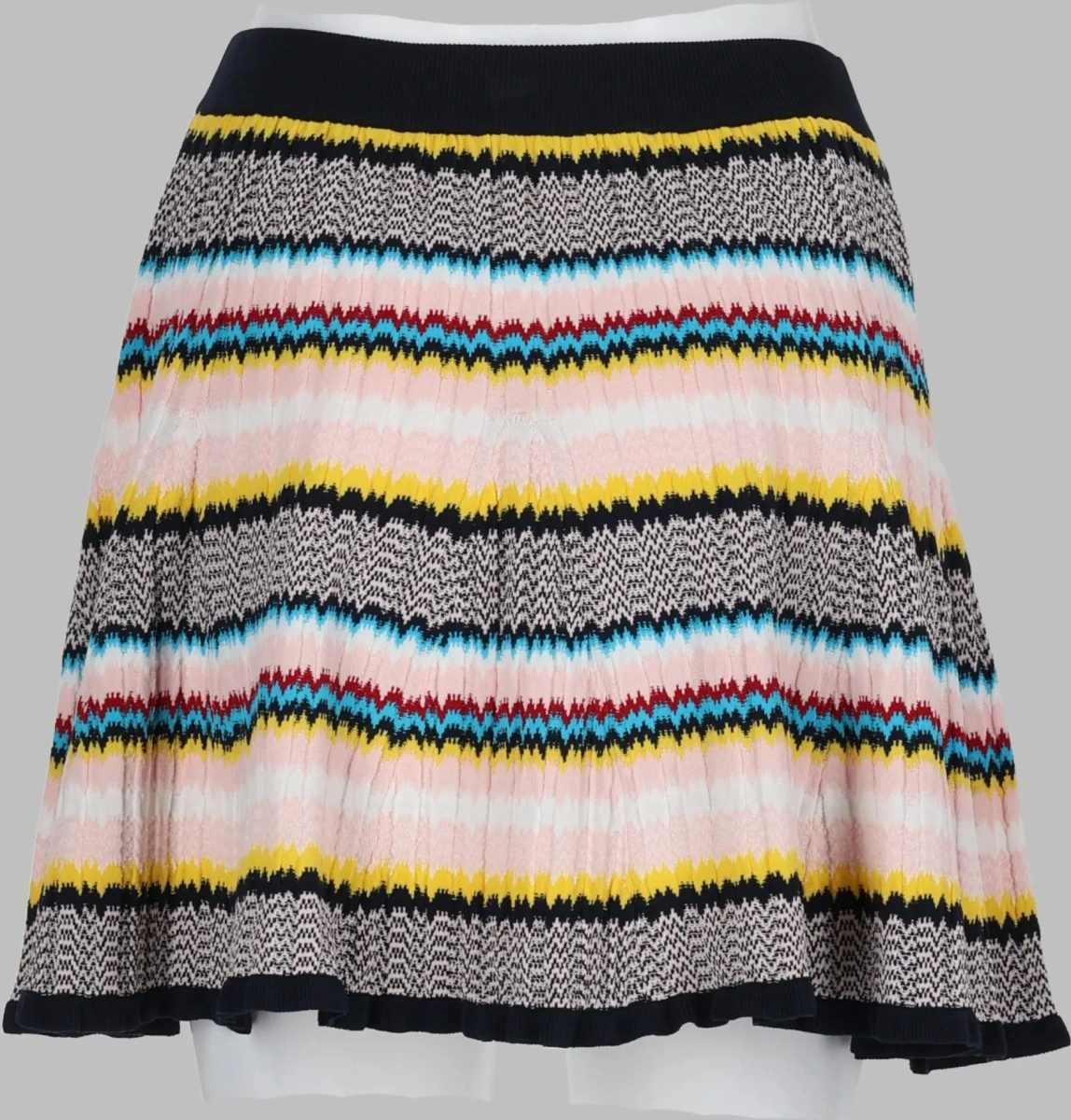 Fuste Minigonna In Maglia Chevron - Img 2